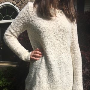 Big White Fuzzy Ann Taylor Sweater
